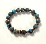 Teal Brown Tone Bracelet