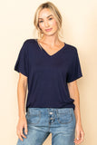 Soft Touched V- Neck Tee Shirt