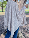 Soft Knit Kimono With Fring