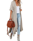 Open Front Slit Duster Cardigan