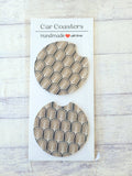 Car Coasters - 2.55" Genuine Leather