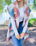 Aztec Cardigan Vest