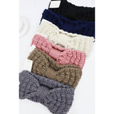 Winter Knitted Crochet Bow Headband