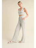 Soft Brushed Hacci Mint Lounge Tank and Pants Set