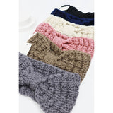 Winter Knitted Crochet Bow Headband
