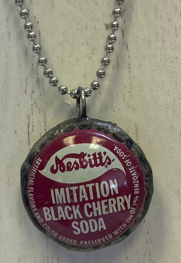 Reversible Black Cherry & Heart Necklace