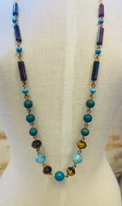 Gemstone Turquoise Mahogany Necklace