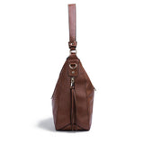 Diagonal Brown Shoulder Bag