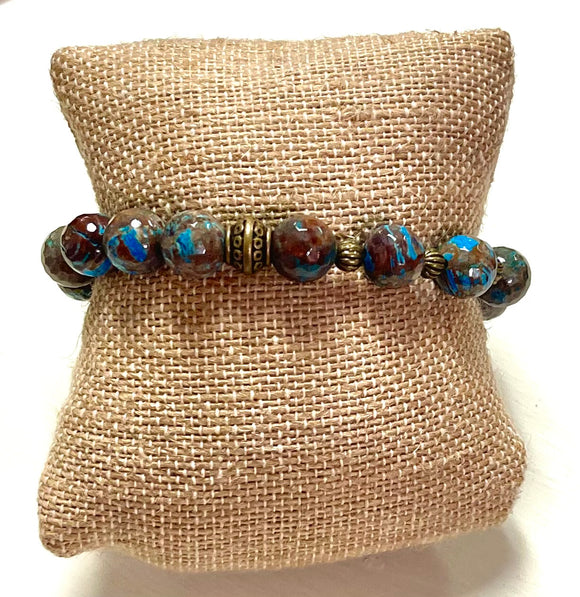 Teal Brown Tone Bracelet