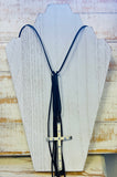 Cream Long Cross Necklace