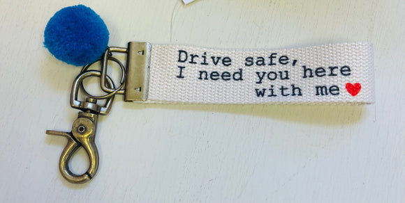 Words To Live By Canvas Keychains