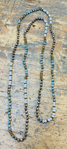 Mint - Ash - Pearl Necklace