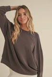 Super Soft Chocolate  Oversized Sweatshirt