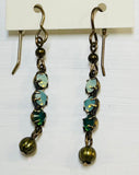 Crystal Green Blue Earrings