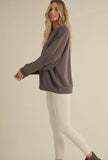 Super Soft Chocolate  Oversized Sweatshirt