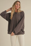 Super Soft Chocolate  Oversized Sweatshirt