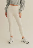 Aligned Performance High-Rise Cream Leggings