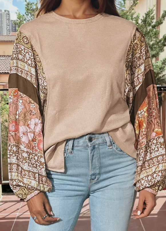 Floral Puff Sleeve Top