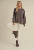 Super Soft Chocolate  Oversized Sweatshirt