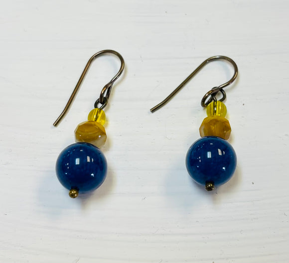 Cobalt Quartz Earrings