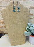 Dangled Pearl & Turquoise Earrings