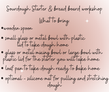 Sourdough Starter & Bread Board Workshop