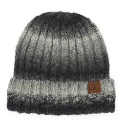 Ombre C.C. Knit Beanie With Cuff