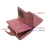 Long Matte PU Multi-purpose Women's Wallet