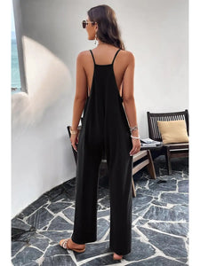 Casual Black Slim Fit Jumpsuit