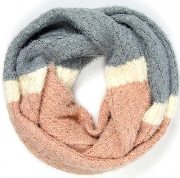 Color Block Infinity Scarf