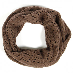 Infinity Diamond Light Brown Infinity Scarf