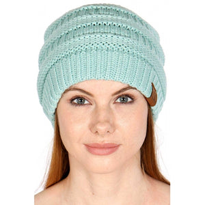 Mint Knit Beanie Hat