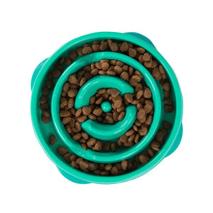 Outward Hound - Fun Feeder Slo Bowl - Turquoise Small