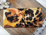 PrettyINLeopard - Tan Leopard wide twisted headband