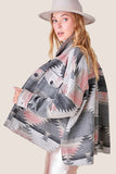 Grey & Pink  Aztec Jacket