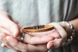 Tan Leather Bracelets with Words