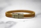 Tan Leather Bracelets with Words