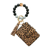 Wristlet Bangle Keychain With Card Holder Wallet