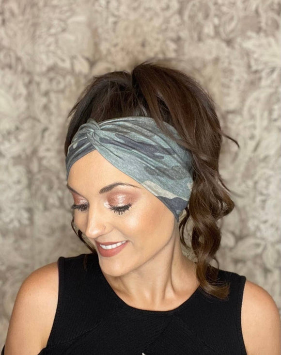 PrettyINLeopard - Camo wide women’s headband