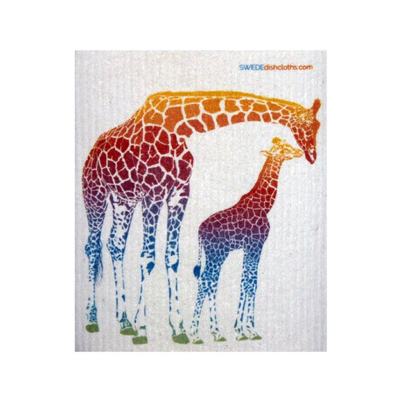 Swedish Dishcloth Colorful Giraffe Spongecloth
