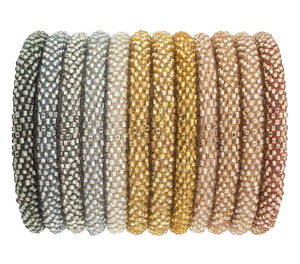 Roll-On® Bracelets - Sliver & Gold Hues