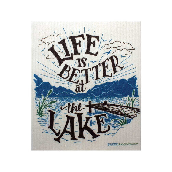 SWEDEdishcloths - Swedish Dishcloth Life is Better at the Lake Spongecloth