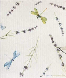 SWEDEdishcloths - Swedish Dishcloth Dragonfly Lavender Spongecloth