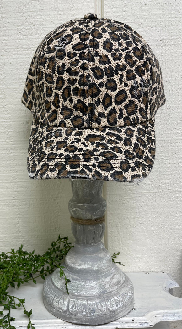 Leopard Ponytail Hat