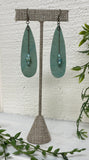 Long Mint Tear Drop Earrings