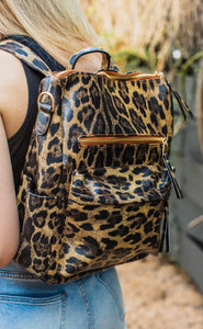 Brown Leopard Backpack