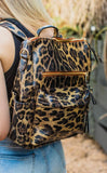 Brown Leopard Backpack