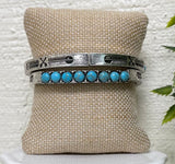 Stretch Turquoise Feather Bracelet