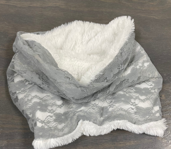 Soft White & Grey Scarf