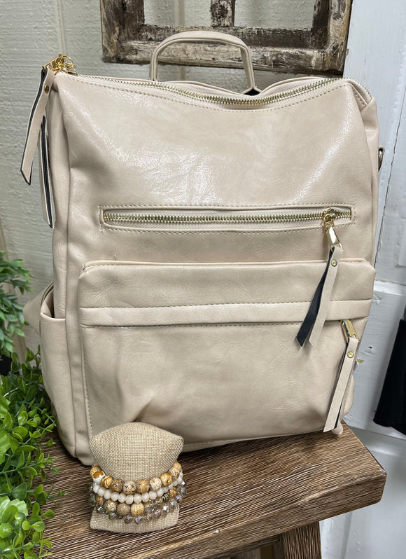 Soft Faux Leather Backpack